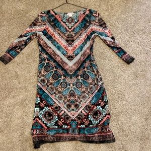 Mid sleeve shift dress. Never been worn